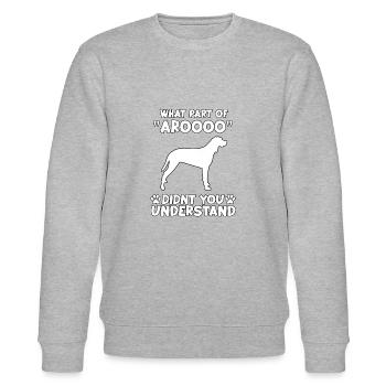 Süßes Magyar Vizsla Gassi Motiv Lustiges Vizsla - Stanley/Stella Unisex Bio-Sweatshirt CHANGER  - Grau meliert - Vorne - Nik (191cm) & Marisol (170cm)