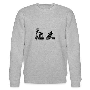 Snowboarding Snowboarder Athletes Statement - Stanley/Stella Unisex Bio-Sweatshirt CHANGER  - Grau meliert - Vorne - Nik (191cm) & Marisol (170cm)