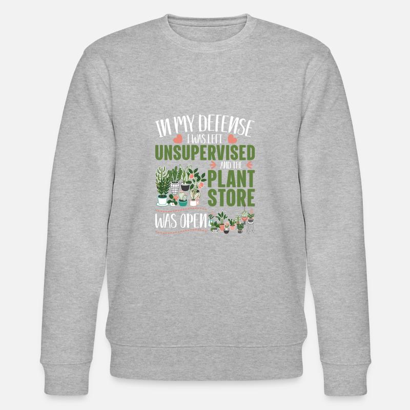 Høst blomster og slap af og køl ges ned - Stanley/Stella økologisk unisex-sweatshirt CHANGER  - grå meleret