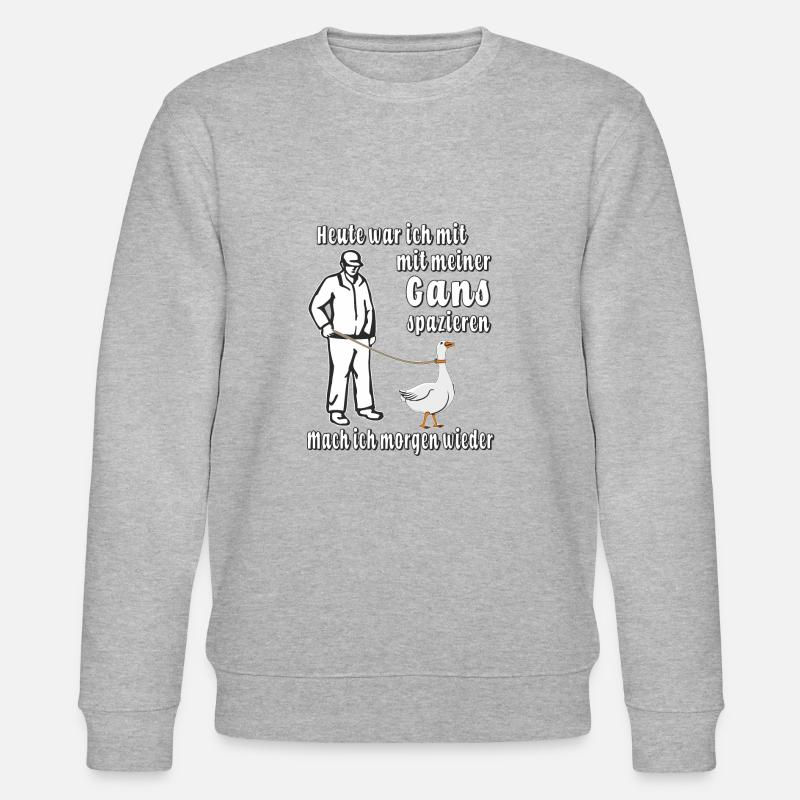 MIT GANS SPAZIEREN - Stanley/Stella Unisex Bio-Sweatshirt CHANGER  - Grau meliert