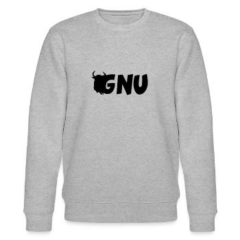 Gnu Antilope Afrika Tier Liebhaber - Stanley/Stella Unisex Bio-Sweatshirt CHANGER  - Grau meliert - Vorne - Nik (191cm) & Marisol (170cm)