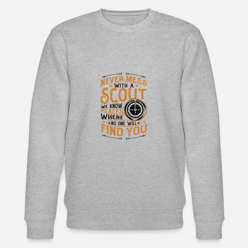 Never mess with a scout - Stanley/Stella CHANGER Unisex Organic Sweatshirt - heather grey