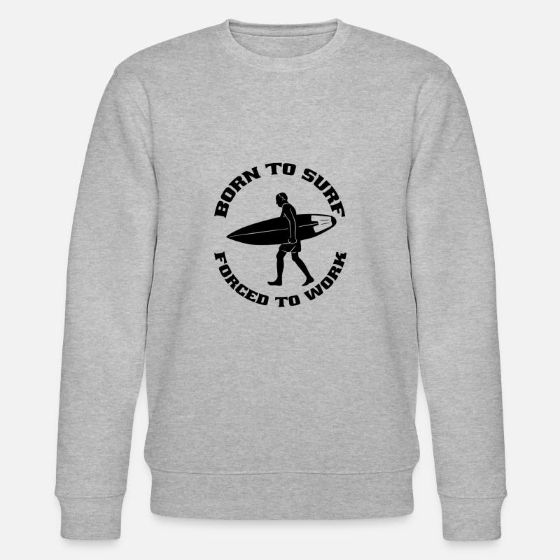 Surfer surf instructor surfboard - Stanley/Stella CHANGER Unisex Organic Sweatshirt - heather grey