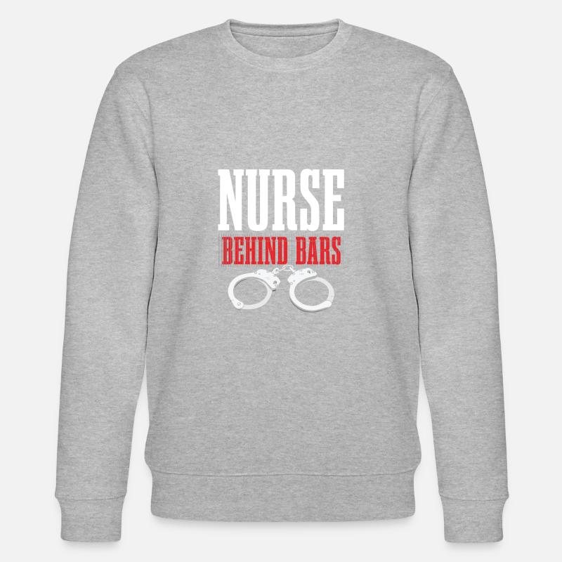 Krankenschwester Hinter Gittern Für Lustige - Stanley/Stella Unisex Bio-Sweatshirt CHANGER - Grau meliert