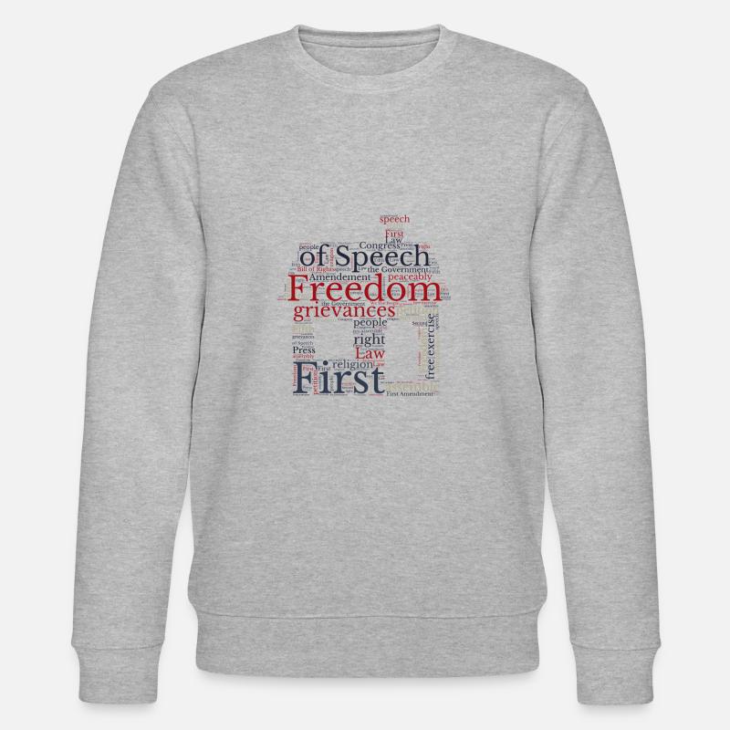 Liberté d’expression - Wordcloud - Sweat bio CHANGER Stanley/Stella Unisexe - gris chiné