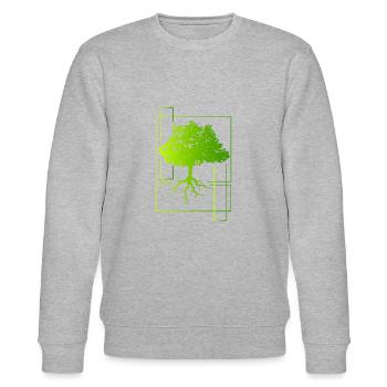 Baum - Stanley/Stella Unisex Bio-Sweatshirt CHANGER  - Grau meliert - Vorne - Nik (191cm) & Marisol (170cm)