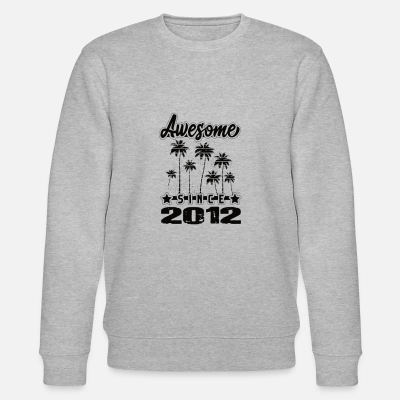 Awesome Since 2012 - Stanley/Stella Unisex Bio-Sweatshirt CHANGER  - Grau meliert