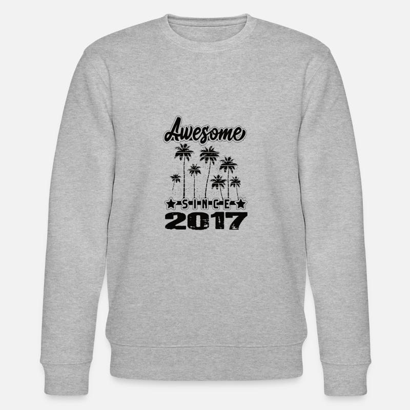 Awesome Since 2017 - Stanley/Stella Unisex Bio-Sweatshirt CHANGER  - Grau meliert
