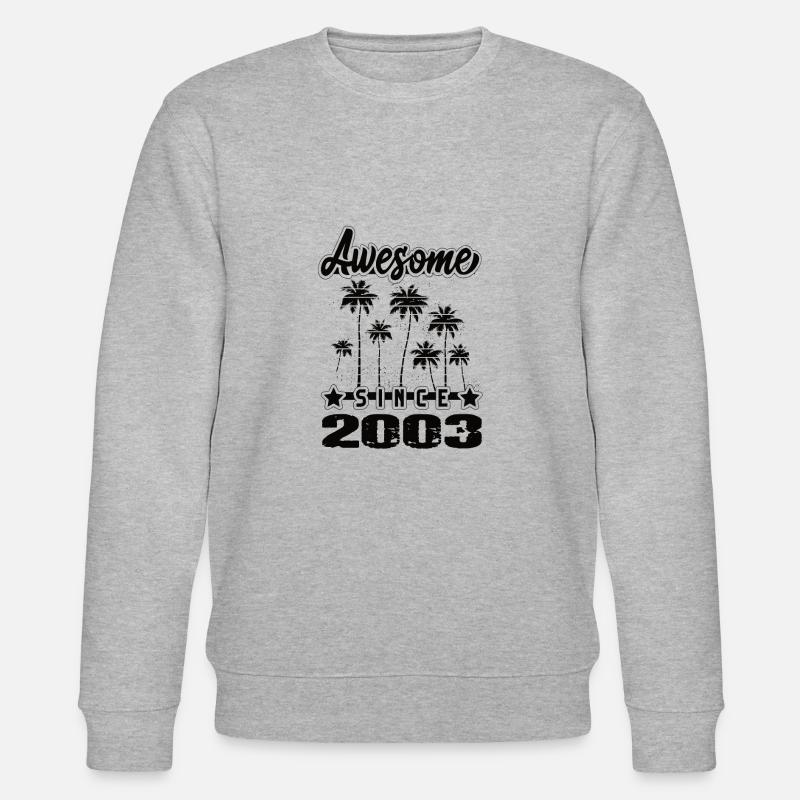 Awesome Since 2003 - Stanley/Stella Unisex Bio-Sweatshirt CHANGER  - Grau meliert