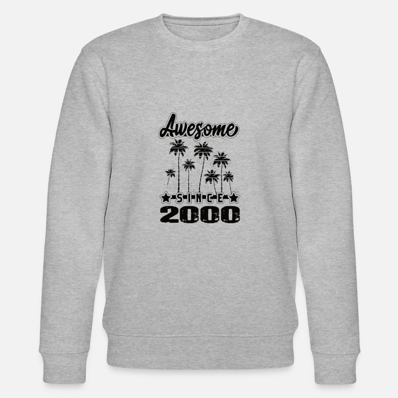 Awesome Since 2000 - Stanley/Stella Unisex Bio-Sweatshirt CHANGER  - Grau meliert