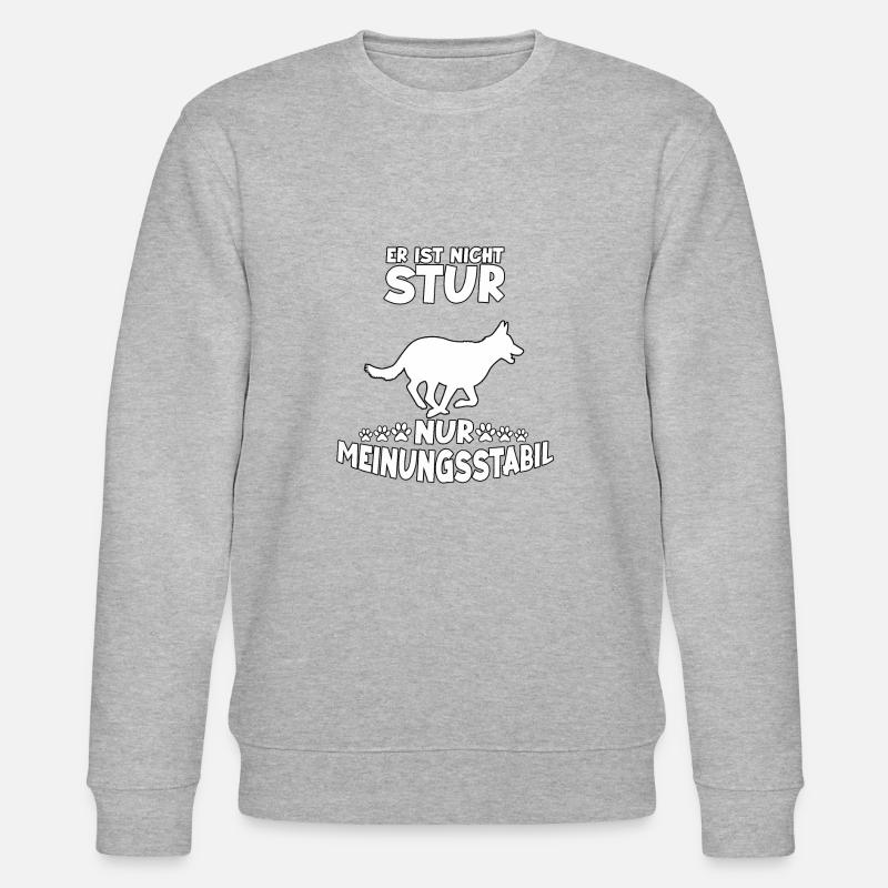Deutscher Schäferhund Hunde Geschenk Schäferhund - Stanley/Stella Unisex Bio-Sweatshirt CHANGER  - Grau meliert