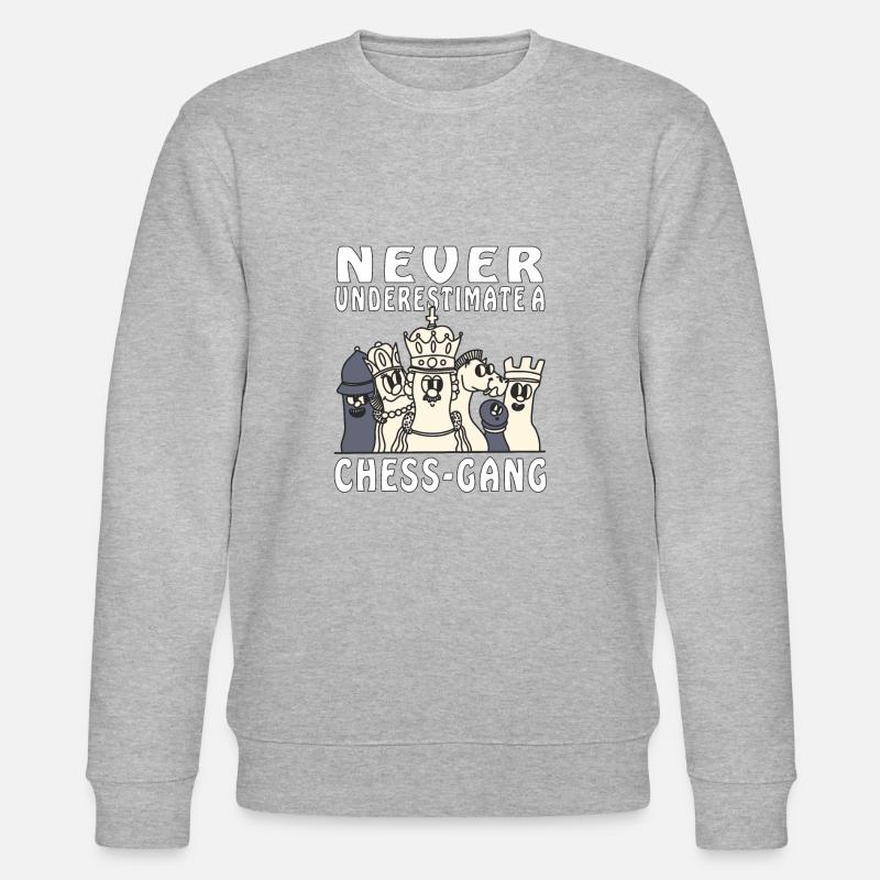 NEVER UNDERESTIMATE A CHESS-GANG - Stanley/Stella Unisex Bio-Sweatshirt CHANGER  - Grau meliert