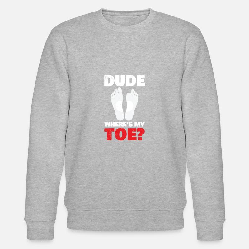 Age, where is my toe? - Stanley/Stella CHANGER Unisex Organic Sweatshirt - heather grey