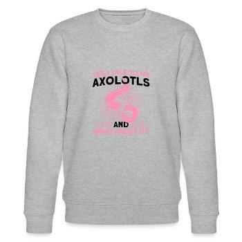 Axolotl Axolotl Besitzer Axolotl Amphibie Geschenk - Stanley/Stella Unisex Bio-Sweatshirt CHANGER  - Grau meliert - Vorne - Nik (191cm) & Marisol (170cm)