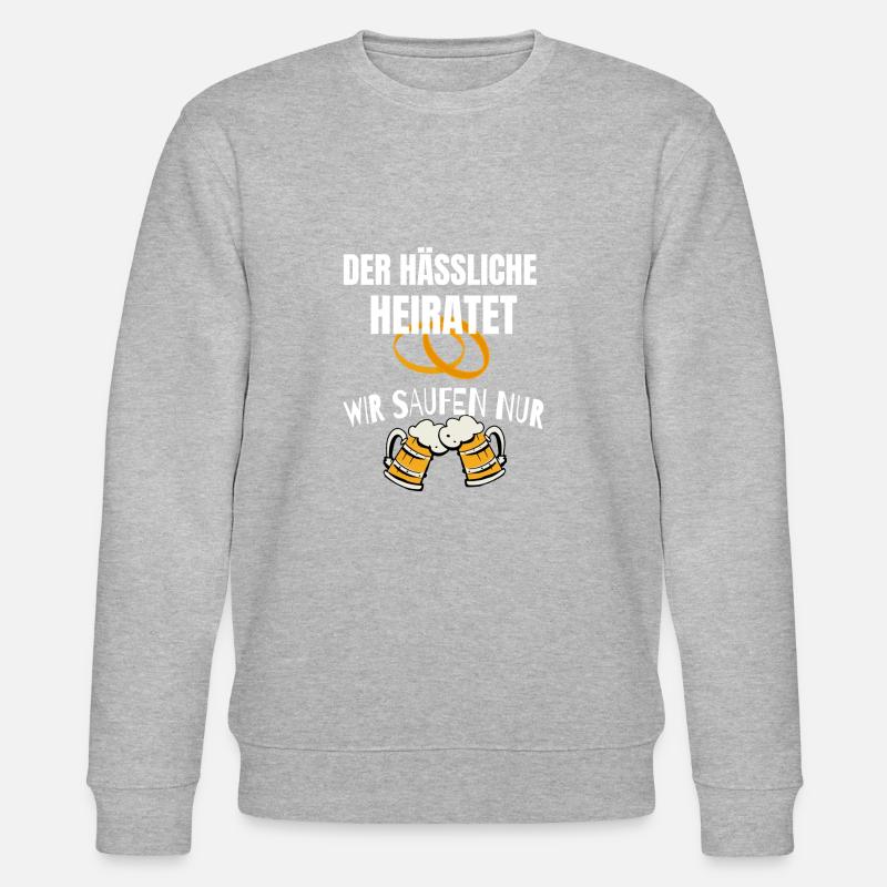 DER HÄSSLICHE HEIRATET - Stanley/Stella Unisex Bio-Sweatshirt CHANGER - Grau meliert