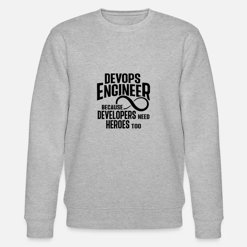 Sys-Admin Entwickler Devops-Ingenieur - Stanley/Stella Unisex Bio-Sweatshirt CHANGER  - Grau meliert