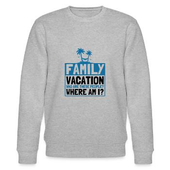 Autoreise Urlaub Familie Urlaub Familie Geschenk - Stanley/Stella Unisex Bio-Sweatshirt CHANGER  - Grau meliert - Vorne - Nik (191cm) & Marisol (170cm)