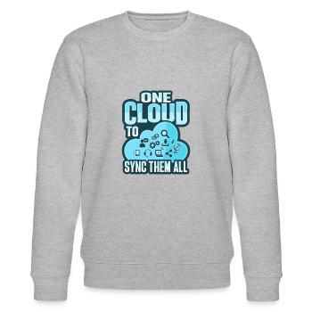 Cloud Administrator Cloud Devops - Stanley/Stella CHANGER Unisex Organic Sweatshirt - heather grey - Front - Nik (191cm) & Marisol (170cm)