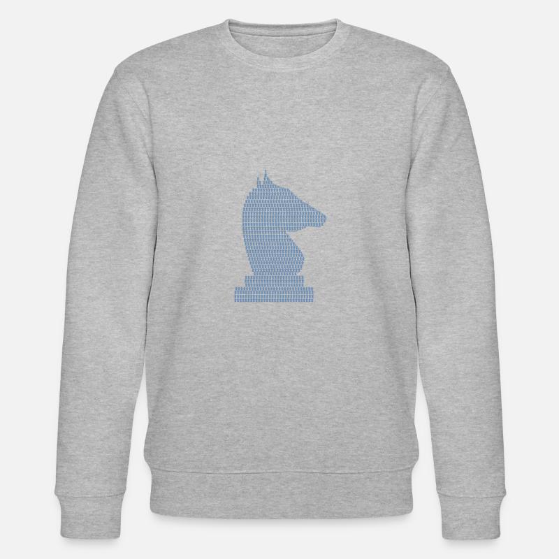 Chess Player Chess Horse - Stanley/Stella CHANGER Unisex Organic Sweatshirt - heather grey