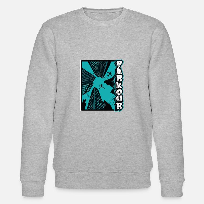 Freelaufender Parkour - Stanley/Stella Unisex Bio-Sweatshirt CHANGER  - Grau meliert