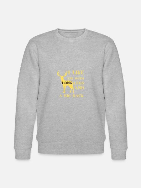 Funny Deer Hunting Animals Quote Memes Trendy Gift - Stanley/Stella CHANGER Unisex Organic Sweatshirt - heather grey