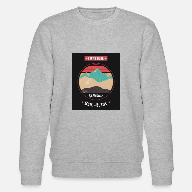 Chamonix, ich war hier - Stanley/Stella Unisex Bio-Sweatshirt CHANGER  - Grau meliert