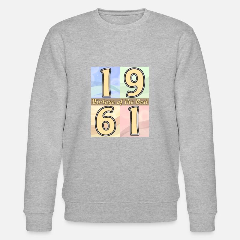 ANNÉE D’ANNIVERSAIRE 1961 - Sweat bio CHANGER Stanley/Stella Unisexe - gris chiné