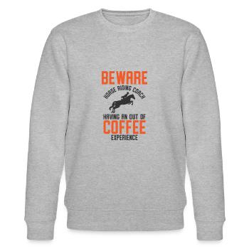 Istruttore di equitazione Amanti del caffè - Felpa ecologica unisex CHANGER di Stanley/Stella - grigio melange - Fronte - Nik (191cm) & Marisol (170cm)