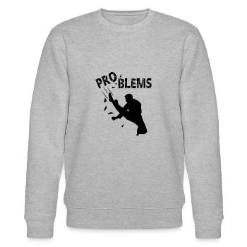 Problem Karate Kampfsportarten Kämpfen - Stanley/Stella Unisex Bio-Sweatshirt CHANGER  - Grau meliert - Vorne - Nik (191cm) & Marisol (170cm)