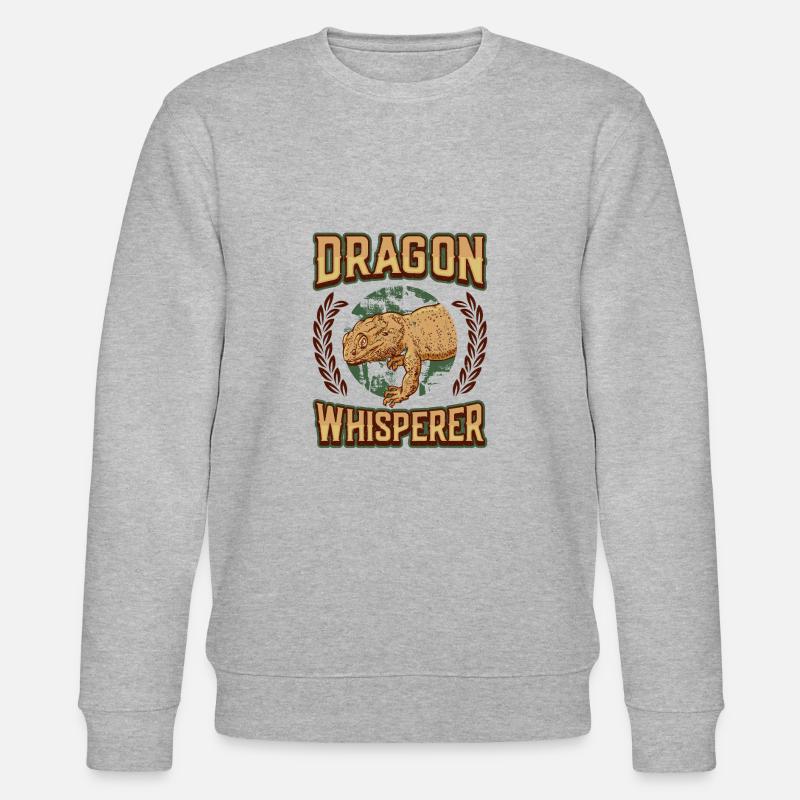 Bartdrache, Flüsterer, Reptilienliebhaber. - Stanley/Stella Unisex Bio-Sweatshirt CHANGER  - Grau meliert