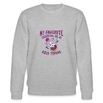 Aqua Tofana Verschwörungstheoretiker Ätherisches - Stanley/Stella Unisex Bio-Sweatshirt CHANGER  - Grau meliert - Vorne - Nik (191cm) & Marisol (170cm)