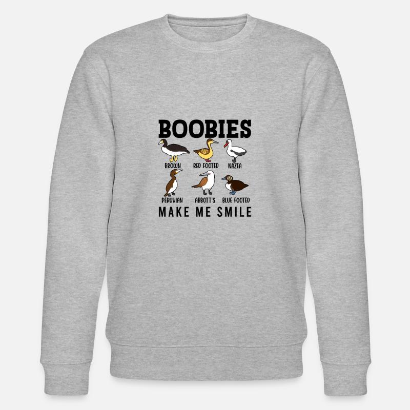 Lustige Tölpel-Seevögel-Sammlung - Stanley/Stella Unisex Bio-Sweatshirt CHANGER  - Grau meliert