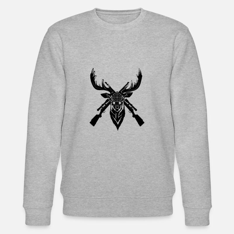 Hirschjagd - Stanley/Stella Unisex Bio-Sweatshirt CHANGER  - Grau meliert