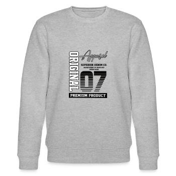 2007 Vintage Birthday Vintage Gift Retro - Stanley/Stella CHANGER Unisex Organic Sweatshirt - heather grey - Front - Nik (191cm) & Marisol (170cm)