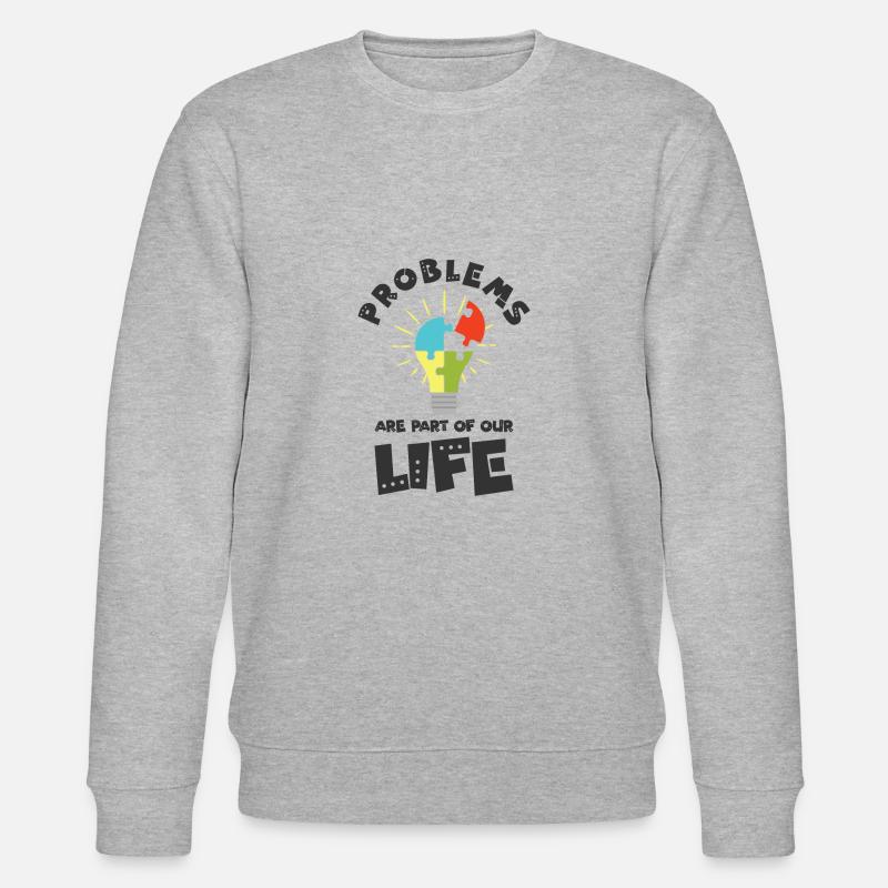 Problem Optimistische Menschen Positive - Stanley/Stella Unisex Bio-Sweatshirt CHANGER  - Grau meliert