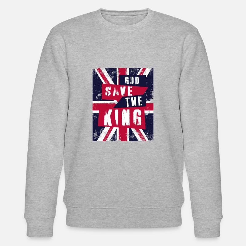God save the King - Stanley/Stella Unisex Bio-Sweatshirt CHANGER  - Grau meliert