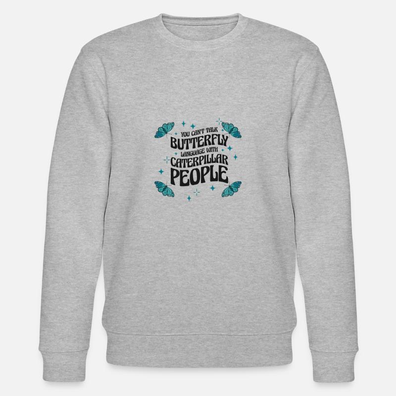 Art céleste Butterfly Talking - Sweat bio CHANGER Stanley/Stella Unisexe - gris chiné