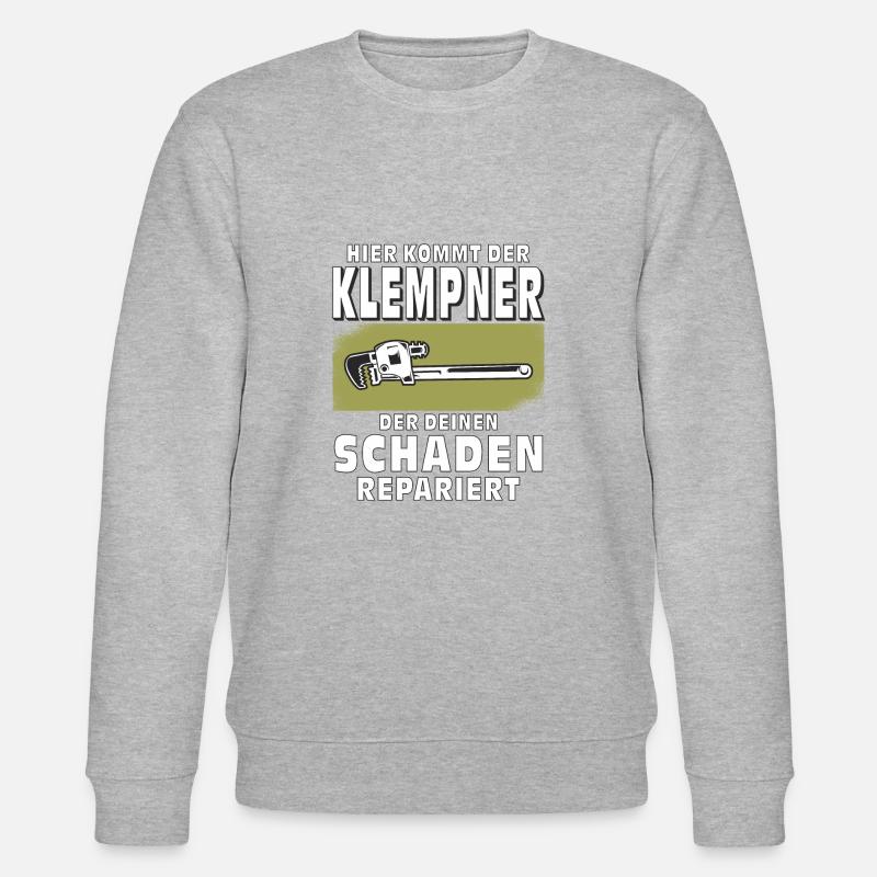 HIER KOMMT DER KLEMPNER - Stanley/Stella Unisex Bio-Sweatshirt CHANGER  - Grau meliert