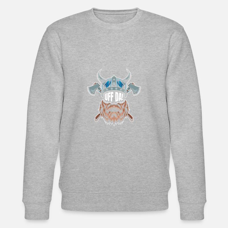 Funny Scandinavian beard design - Stanley/Stella CHANGER Unisex Organic Sweatshirt - heather grey