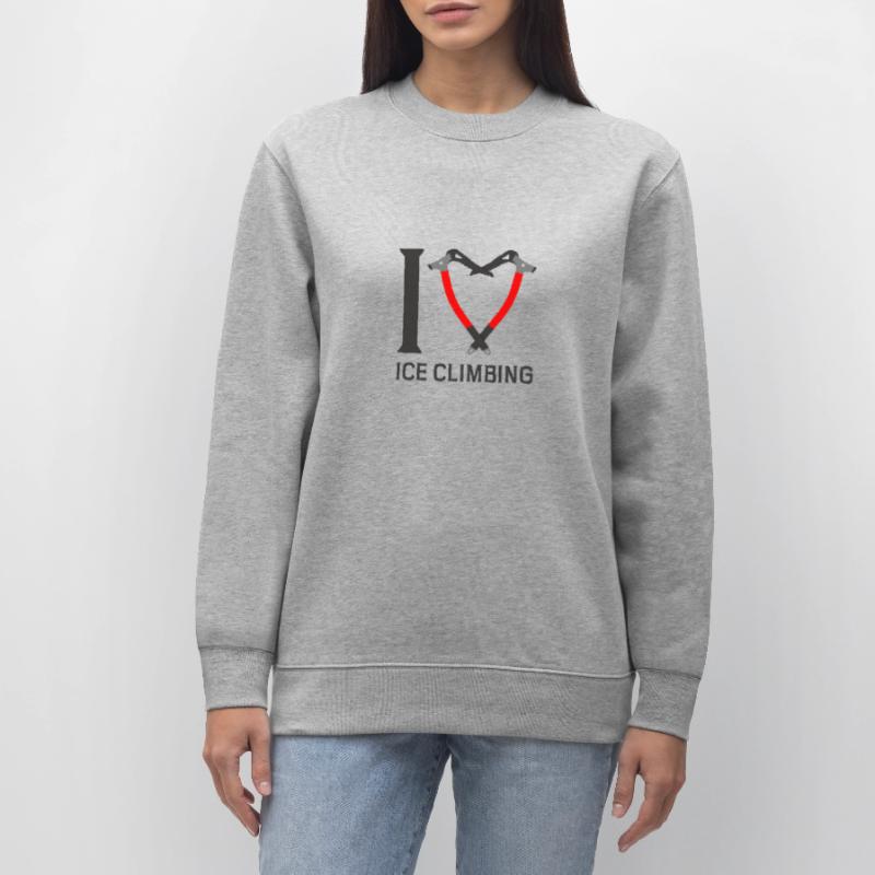 Ich Liebe Eisklettern Eiskletterer Eispickel Stanley/Stella Unisex Bio-Sweatshirt CHANGER 