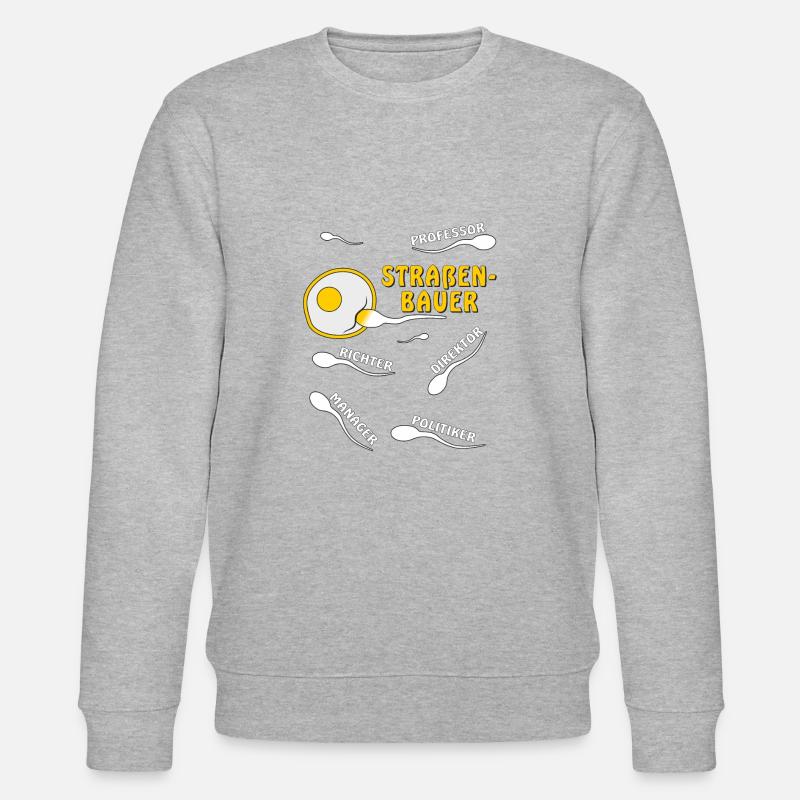 STRAßENBAUER - Stanley/Stella Unisex Bio-Sweatshirt CHANGER  - Grau meliert