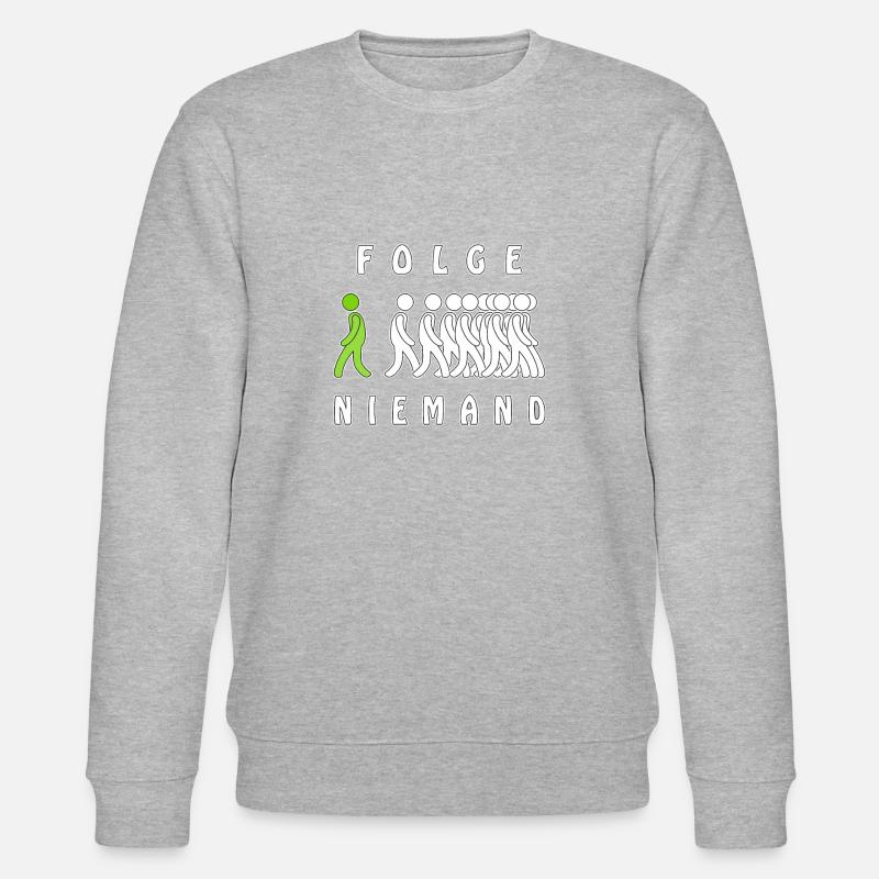 FOLGE NIEMAND - Stanley/Stella Unisex Bio-Sweatshirt CHANGER  - Grau meliert