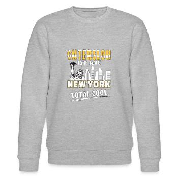 GÜTERSLOH IST WIE NEW YORK - Stanley/Stella Unisex Bio-Sweatshirt CHANGER  - Grau meliert - Vorne - Nik (191cm) & Marisol (170cm)