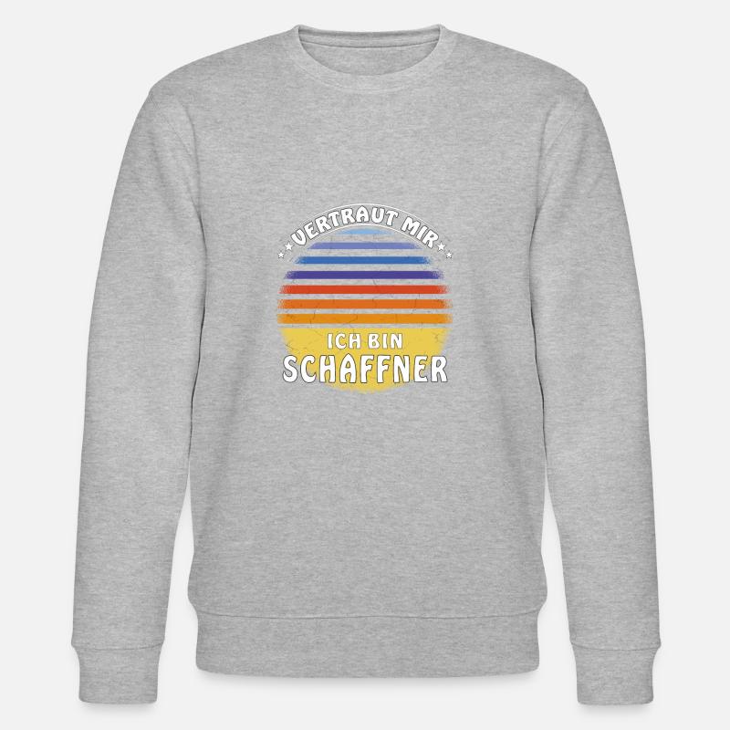 VERTRAUT MIR ICH BIN SCHAFFNER - Stanley/Stella Unisex Bio-Sweatshirt CHANGER  - Grau meliert