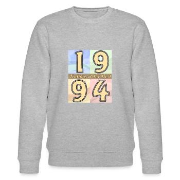 ANNÉE D’ANNIVERSAIRE 1994 - Sweat bio CHANGER Stanley/Stella Unisexe - gris chiné - Devant - Nik (191cm) & Marisol (170cm)