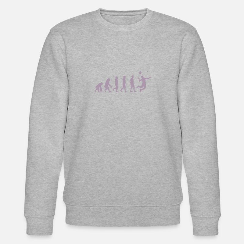 Badminton Evolution Geschenk - Stanley/Stella Unisex Bio-Sweatshirt CHANGER  - Grau meliert