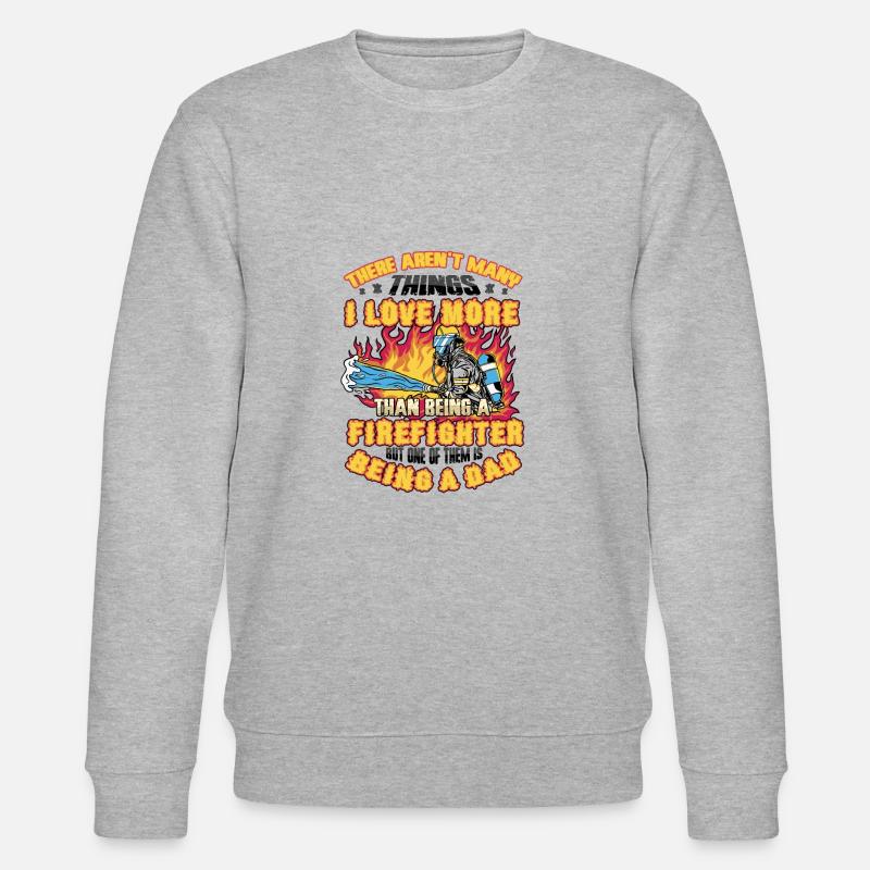 Fireman, pride, dad. - Stanley/Stella CHANGER Unisex Organic Sweatshirt - heather grey