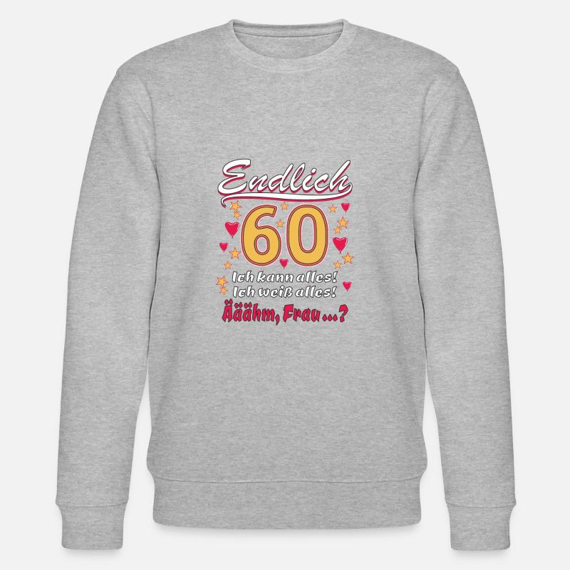 ENDLICH 60 - Stanley/Stella Unisex Bio-Sweatshirt CHANGER  - Grau meliert