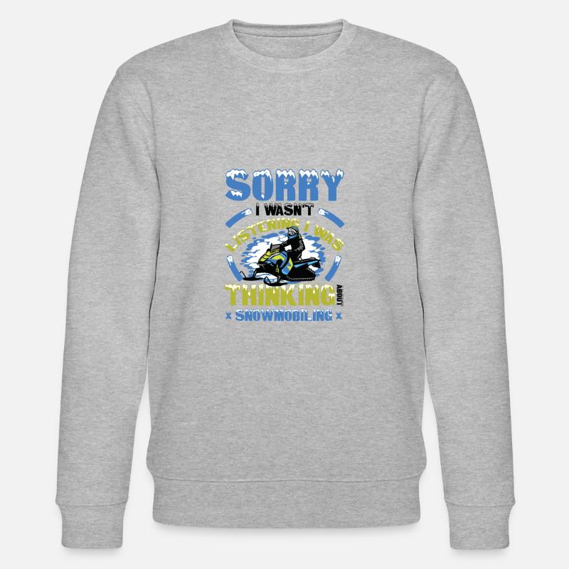 Thinking about Snowmobiling Snowmobile - Stanley/Stella CHANGER Unisex Organic Sweatshirt - heather grey