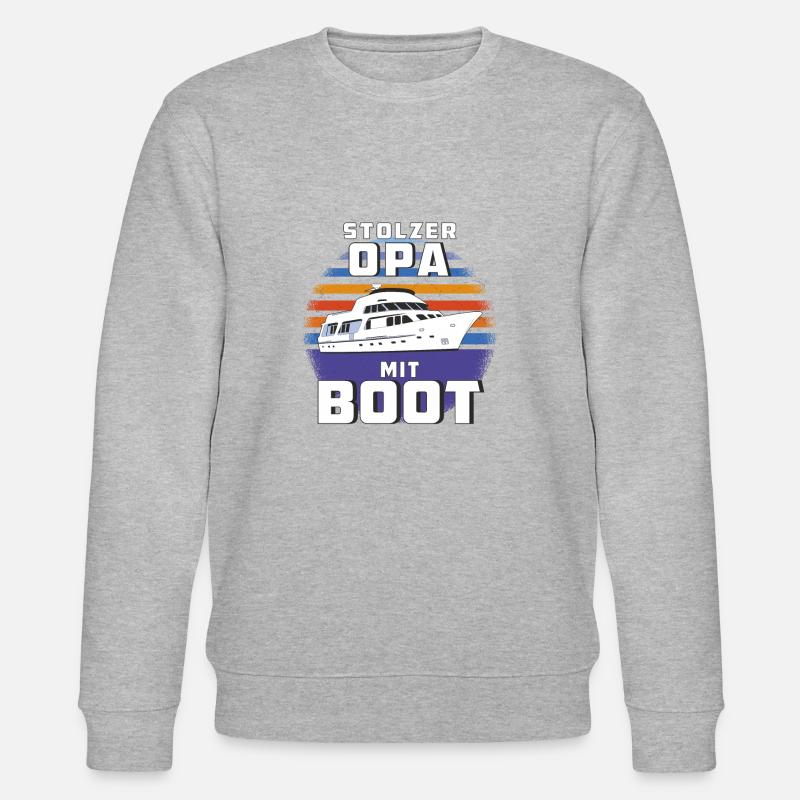 STOLZER OPA MIT BOOT - Stanley/Stella Unisex Bio-Sweatshirt CHANGER - Grau meliert